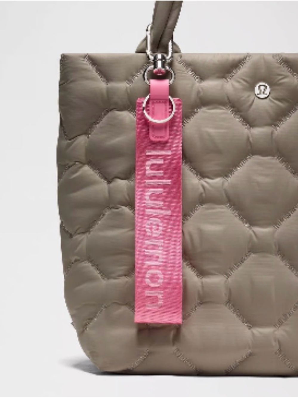 Lululemon Never Lost Keychain- Candy Cloud/Pink Pearl/Silver NWT - Picture 2 of 3